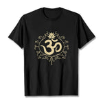 Buddha Stones Om Symbol Vines Lotus Flower Tee T-shirt