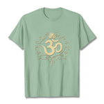 Buddha Stones Om Symbol Vines Lotus Flower Tee T-shirt