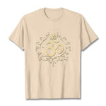 Buddha Stones Om Symbol Vines Lotus Flower Tee T-shirt