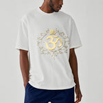 Buddha Stones Om Symbol Vines Lotus Flower Tee T-shirt