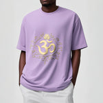 Buddha Stones Om Symbol Vines Lotus Flower Tee T-shirt