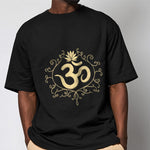 Buddha Stones Om Symbol Vines Lotus Flower Tee T-shirt