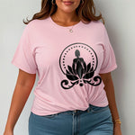 Buddha Stones Meditation Buddha Seated On A Lotus Flower Tee T-shirt