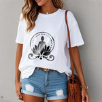 Buddha Stones Meditation Buddha Seated On A Lotus Flower Tee T-shirt