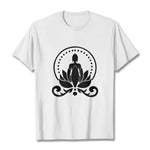 Buddha Stones Meditation Buddha Seated On A Lotus Flower Tee T-shirt