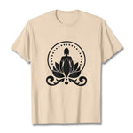 Buddha Stones Meditation Buddha Seated On A Lotus Flower Tee T-shirt