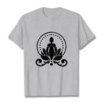 Buddha Stones Meditation Buddha Seated On A Lotus Flower Tee T-shirt