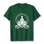 Buddha Stones Meditation Buddha Seated On A Lotus Flower Tee T-shirt