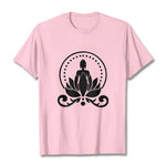 Buddha Stones Meditation Buddha Seated On A Lotus Flower Tee T-shirt