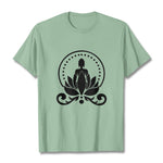 Buddha Stones Meditation Buddha Seated On A Lotus Flower Tee T-shirt