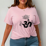 Buddha Stones Om Symbol Sanskrit Floral Tee T-shirt