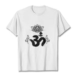 Buddha Stones Om Symbol Sanskrit Floral Tee T-shirt