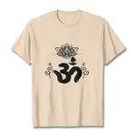 Buddha Stones Om Symbol Sanskrit Floral Tee T-shirt