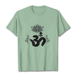 Buddha Stones Om Symbol Sanskrit Floral Tee T-shirt