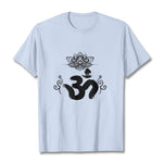 Buddha Stones Om Symbol Sanskrit Floral Tee T-shirt