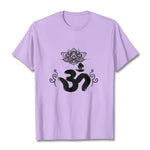 Buddha Stones Om Symbol Sanskrit Floral Tee T-shirt