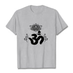 Buddha Stones Om Symbol Sanskrit Floral Tee T-shirt