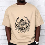 Buddha Stones Meditation Buddha Seated Inside A Lotus Flower Tee T-shirt