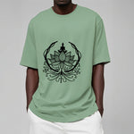 Buddha Stones Meditation Buddha Seated Inside A Lotus Flower Tee T-shirt