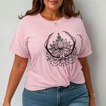 Buddha Stones Meditation Buddha Seated Inside A Lotus Flower Tee T-shirt