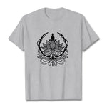 Buddha Stones Meditation Buddha Seated Inside A Lotus Flower Tee T-shirt