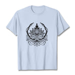 Buddha Stones Meditation Buddha Seated Inside A Lotus Flower Tee T-shirt
