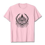 Buddha Stones Meditation Buddha Seated Inside A Lotus Flower Tee T-shirt