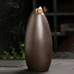 Buddha Stones Stairs Mountains Water Buddha Hand Ceramic Backflow Smoke Fountain Meditation Incense Burner Decoration
