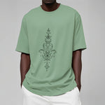 Buddha Stones Hamsa Hand Lotus Flower Pattern Tee T-shirt