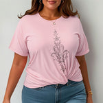 Buddha Stones Hamsa Hand Lotus Flower Pattern Tee T-shirt