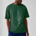 Buddha Stones Hamsa Hand Lotus Flower Pattern Tee T-shirt