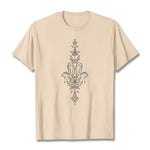 Buddha Stones Hamsa Hand Lotus Flower Pattern Tee T-shirt