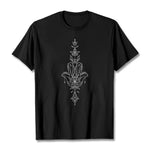 Buddha Stones Hamsa Hand Lotus Flower Pattern Tee T-shirt