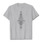 Buddha Stones Hamsa Hand Lotus Flower Pattern Tee T-shirt