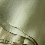 Buddha Stones Retro Plain Fake Two Pieces Button Half Sleeve Design Women's Cotton Linen Shirt