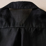 Buddha Stones Retro Plain Fake Two Pieces Button Half Sleeve Design Women's Cotton Linen Shirt