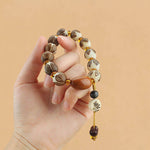 Buddha Stones Tibetan Mala White Bodhi Seed Peace Bracelet