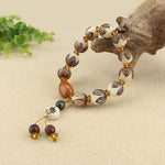 Buddha Stones Tibetan Mala White Bodhi Seed Peace Bracelet