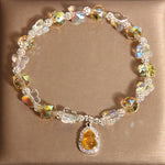 Buddha Stones Butterfly Gourd Amethyst Citrine Labradorite Balance Bracelet