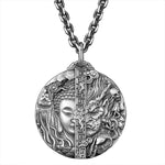 FREE Today: Self Care and Healing Copper Buddha Demon Pattern Pendant Necklace
