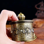 Buddha Stones Tibetan Blessing Prayer Wheel Car Decoration