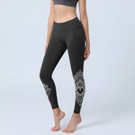 Buddha Stones Heart-shaped Petals Flowers Print Gym Leggings Women's Yoga Pants