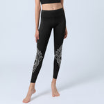 Buddha Stones Heart-shaped Petals Flowers Print Gym Leggings Women's Yoga Pants