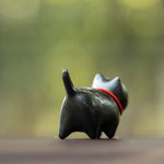 Buddha Stones Green Sandalwood Small Leaf Red Sandalwood Cute Cat Animals Soothing Peace Decoration