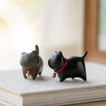 Buddha Stones Green Sandalwood Small Leaf Red Sandalwood Cute Cat Animals Soothing Peace Decoration