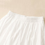 Buddha Stones Casual Hem Hollow Design Women's Cotton 7-8 Length Wide Leg Pants With Pockets