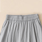 Buddha Stones Casual Hem Hollow Design Women's Cotton 7-8 Length Wide Leg Pants With Pockets