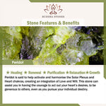 Buddha Stones Natural Peridot Irregular Blocks Peace Bracelet