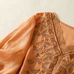 Buddha Stones Embroidered Lace Casual Women's Cotton Linen Half Sleeve T-shirt