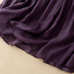 Buddha Stones Summer Solid Color Elastic Waist Drawstring Women's Skirt